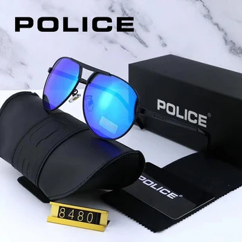 P8480 1:1 Divat Rendőrség Nap Glasse Polarizált a Férfi Pilóta Napszemüvegek UV400 Márka Tervezője AAA+ Bevont Luxus Szemüveg очки 2021