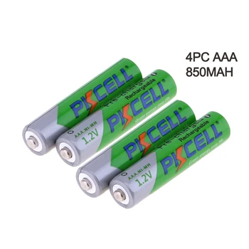 PKCELL NIMH AAA újratölthető akkumulátor 4db 850mAh, valamint 1db dobozban, vagy nimh töltő díjat aa vagy aaa Alacsony az akkumulátor Dischargeable