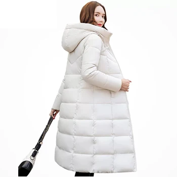 Plus Size 6XL téli kabát női kapucnis hosszú zubbonyok téli kabát női rejtve kabát felsőruházat megvastagodhat le pamut, bélelt kabát