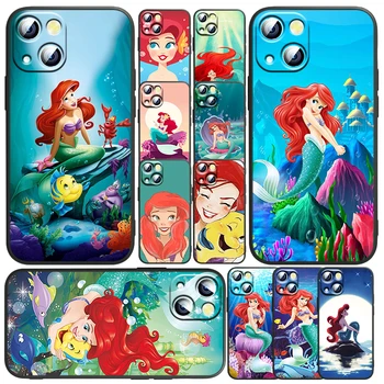 Sellő Disney Hercegnő Aranyos Apple iPhone 13 12 mini 11 SE 2020 XS XR X 8 7 Plus Pro MAX-Fekete, Puha Telefon Esetében Alapvetően Capa