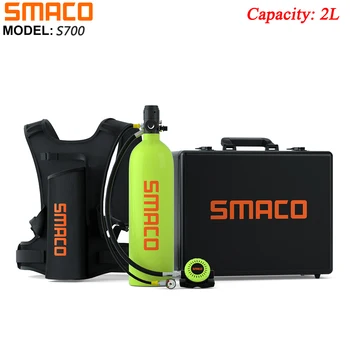 Smaco 2L Mini Búvár Palack Oxigén Tartály Kit Lélegezni a Víz alatt Tank Búvárkodás Snorkel Felszerelés