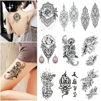 Szexi női vízálló tetoválás matricák DIY body art matricák vázlat Kelet-Kínai 3D-s tetoválás matricák ideiglenes tetoválás, tetoválás férfi