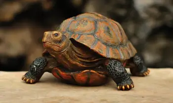 Szobrocskát Haza Aranyos Teknős talizmán védi a szerencsés teknős hosszú élettartam kert feng shui kellékek