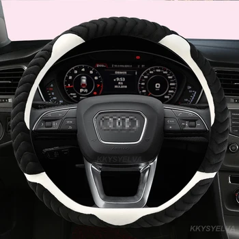 Téli Plüss 38cm Autó Kormánykerék-Fedezze csúszásmentes Audi A1 8X A2 A3 Q3 Q5 Q2 A4 A5 A6 Avant Auto Tartozékok