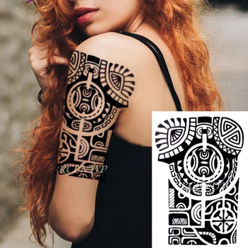 Vízálló Ideiglenes Tetoválás Matrica Joker Koponya Levél Nagy Méretű Body Art Flash Tetoválás Hamis Tatto Matricák Lány Férfiak Nők