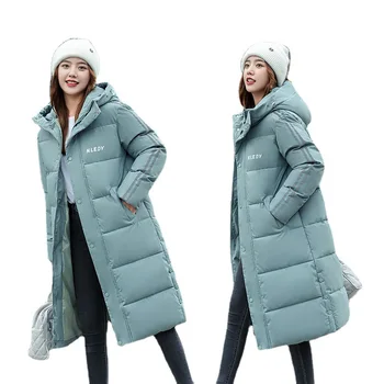 WYWMY Télikabát Női kabát Kabát Szabadidő Közepes Hosszúságú 2021 koreai Divat Brit Levél Nyomtatott Bélelt Kabát Női Zubbonyok