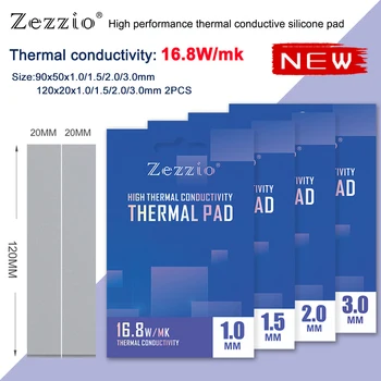 Zezzio 16.8 W/mk hőelvezetés Szilikon Pad SSD CPU-GPU RAM PS4 Alaplap Nagy teljesítmény Multi-Size Thermal Pad