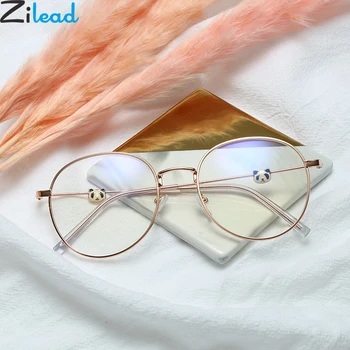 Zilead Panda Rajzfilm Anti Kék Fény Kész Rövidlátás Szemüveg Fém Rövidlátó Szemüveg Rövidlátó Szemüveg A Nők, Férfiak
