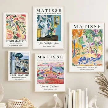 Évjárat Matisse Nő Absztrakt Táj Északi Poszterek, Nyomatok, Wall Art Vászon Festmény, Fali Kép Nappali Dekor