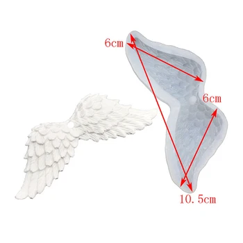 Új 10.5*6*6 CM Angel Wings 3D Szilikon Penész Torta Dekoráció eszközök Fröccsöntés Diy Sütés Eszközök Kézműipari Termelés Stencil