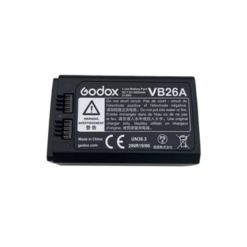 Új akkumulátor Godox VB26A Speedlight Flash Több akkumulátor kapacitása Akkumulátor V1 860III 850III Speedlite Vaku