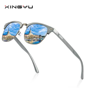 Új design férfi polarizált napszemüveg Alumínium-magnézium keret napszemüveg férfi szabadtéri vezetés napszemüveg vintage napszemüveg