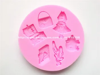Új! Ingyenes Szállítás Táska Alakú Szilikon Penész Torta Dekoráció Fondant Torta 3D Élelmiszeripari Szilikon forma 193
