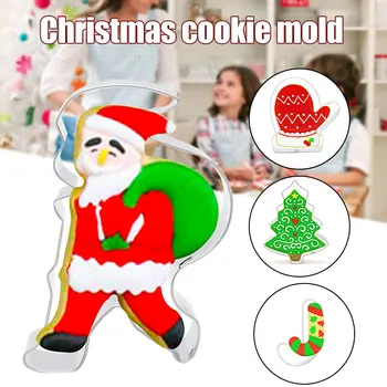 Új Karácsonyi sütőformákat Rozsdamentes Acél Cookie-k Stencil Sütés DIY Sablon, Hogy Süti a Kenyeret Konyhai Eszköz