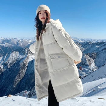 Új stílus 2022 tavaszi, téli női kabát koreai kabát diák laza, közepes hosszúságú kenyér kabát vastag bélelt kabát