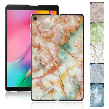 Új Tablet tok Samsung Galaxy Tab Egy 8.0 (2019) T290 T295 Márvány Mintás Műanyag Ultra Vékony, Kemény Héj + Ingyenes Stylus