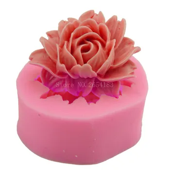 Újrafelhasználható Virág Rózsa Szilikon Fondant Szappan 3D Torta Penész Cupcake Zselés Cukorka, Csokoládé Díszítés, Sütés Eszköz Formához FQ1791