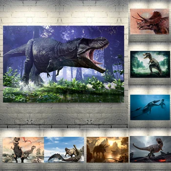 Ősi Erdő Dinoszaurusz-Kor Díszíteni Dinoszaurusz Jurassic Park Állat Wall Art Képek Vászon Festmény Nyomatok Modern Lakberendezés