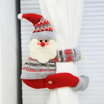 16x14cm Karácsonyi Függöny Horog Csat Aranyos Design Mikulás Ablak Hóember Haza Decore Nappali Dekorációs Kiegészítők
