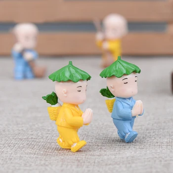 1DB Buddhista Szerzetes Mini Figura Babák akciófigura Tündér Kert Terrárium Miniatúrák Micro Táj, Otthon Dekoráció