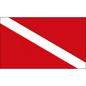 90x150 CM-es Búvárkodás ZÁSZLÓ Kajak Hajó Lobogó Piros Le a Biztonsági Jel Jelölő Banner Zászlót