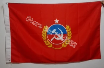 Chilei Kommunista Párt Zászlós Lobogó forró eladni jó 3X5FT 150X90CM Banner brass fém lyukak