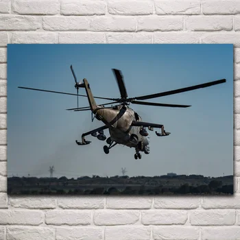 Mi 24 katonai helikopter légierő harci repülőgép borító szövet poszterek a falon kép haza művészeti nappali dekoráció KN884