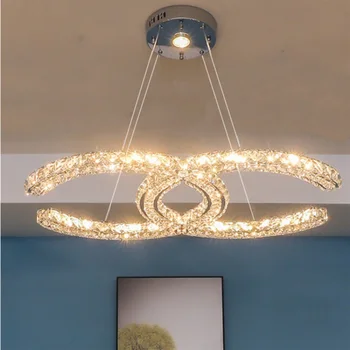 Művészeti Luxus K9 Kristály LED Csillárok Nappali, étkező, hálószoba tanulmány szoba függesztett Lámpák Kereskedelmi & Irodai Világítás